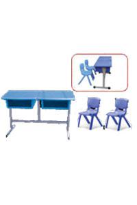  Desk and double Chairs with draw